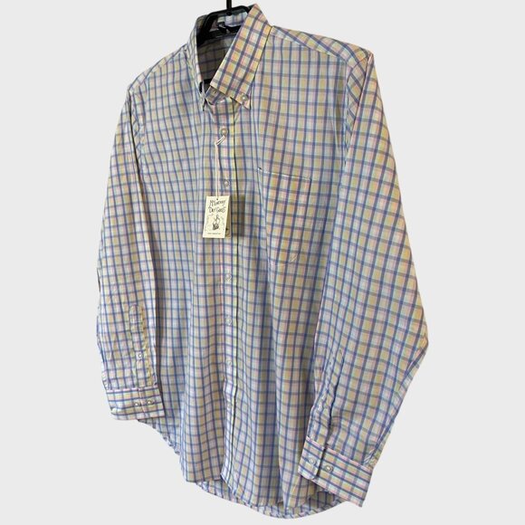 McILHenny Pastel Multi-Check Button-Down Shirt Men's Medium Business-Casual New - Picture 2 of 15